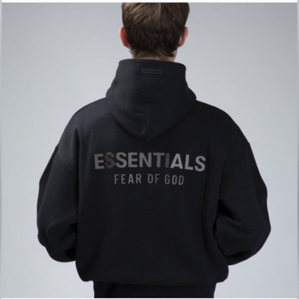 Fear of God Essentials Core Collection Pullover Hoodie Black Size XL